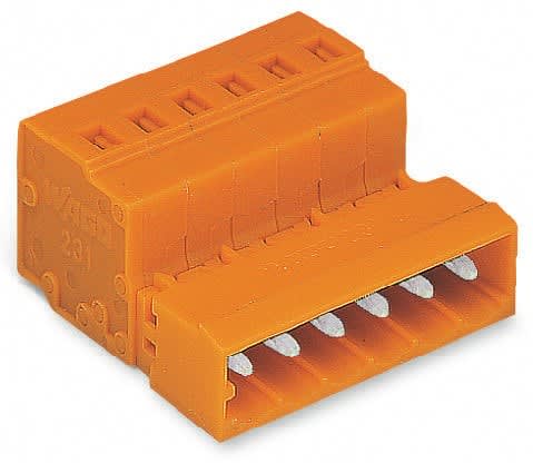 Wago Contact - Connecteur mâle Cage Clamp 2 pôles / Pas 5,08 mm / Orange
