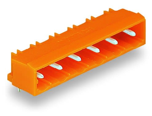 Wago Contact - Connecteur mâle THT 1.2 x 1.2 mm solder pin Coudé, orange
