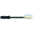 Wago Contact - Câble de raccordement précâblé Eca connecteur mâle/extrémité libre, noir