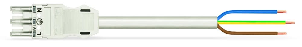 Wago Contact - Cordon Femelle/- 3G 1,5 HO5VVF Blanc 2 m