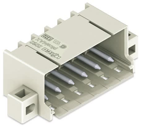 Wago Contact - Connecteur mâle THT 1.4 mm Ø solder pin Coudé, gris clair