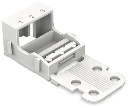 Wago Contact - Adapt. fix pour bornes à 3 conducteurs Série 221 - 4 mm², blanc