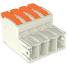 Wago Contact - Connecteur mâle pour 1 conducteur Levier Push-in CAGE CLAMP®, gris clair