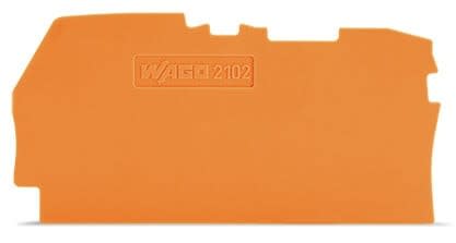 Wago Contact - Plaque d'extrémité et intermédiaire épaisseur 0,8 mm, orange