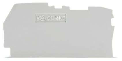 Wago Contact - Plaque d'extrémité et intermédiaire épaisseur 0,8 mm, gris