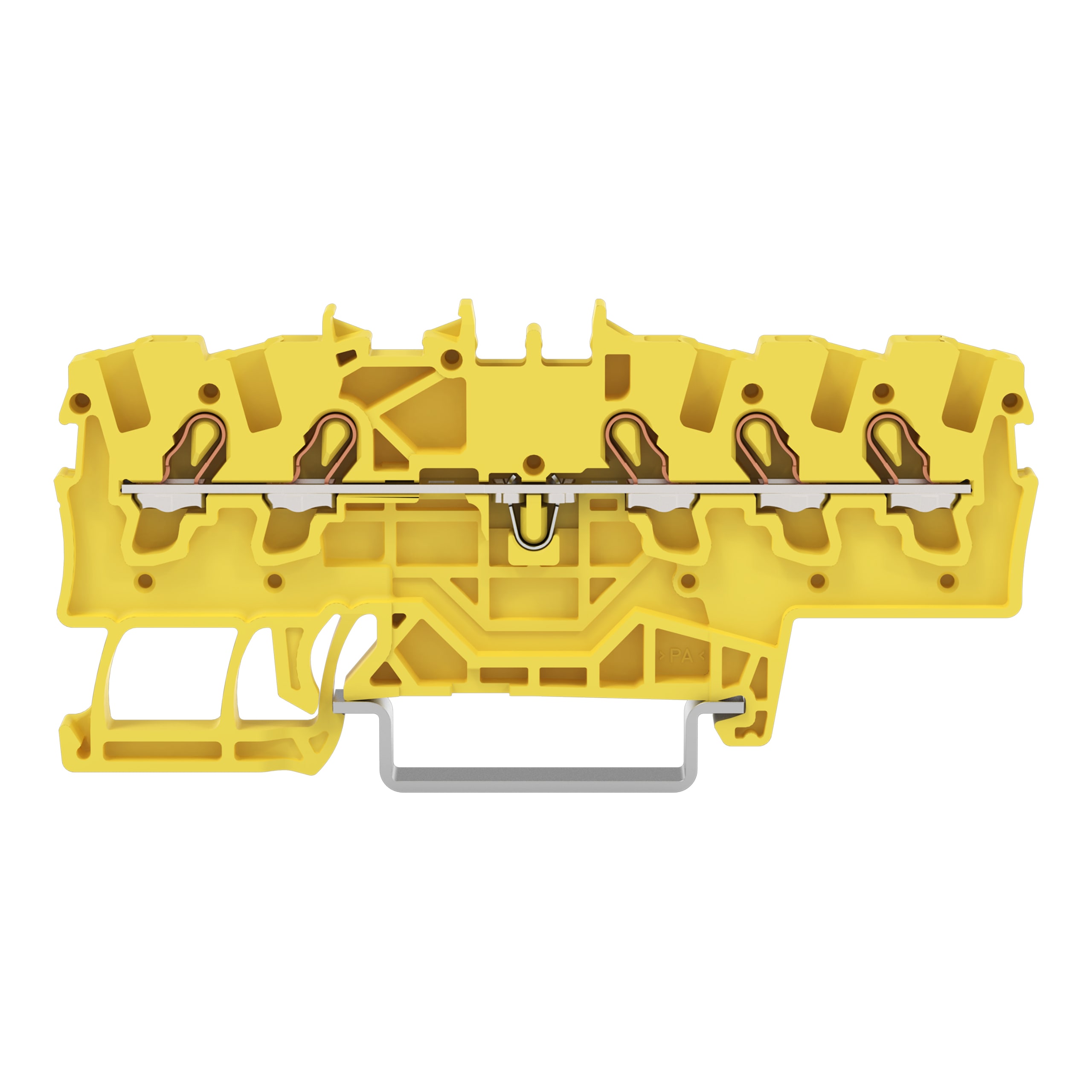 Wago Contact - Borne de passage pour 5 conducteurs avec ouverture de manip. 1,5mm², jaune