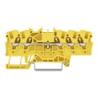 Wago Contact - Borne de passage pour 5 conducteurs avec ouverture de manip. 1,5mm², jaune