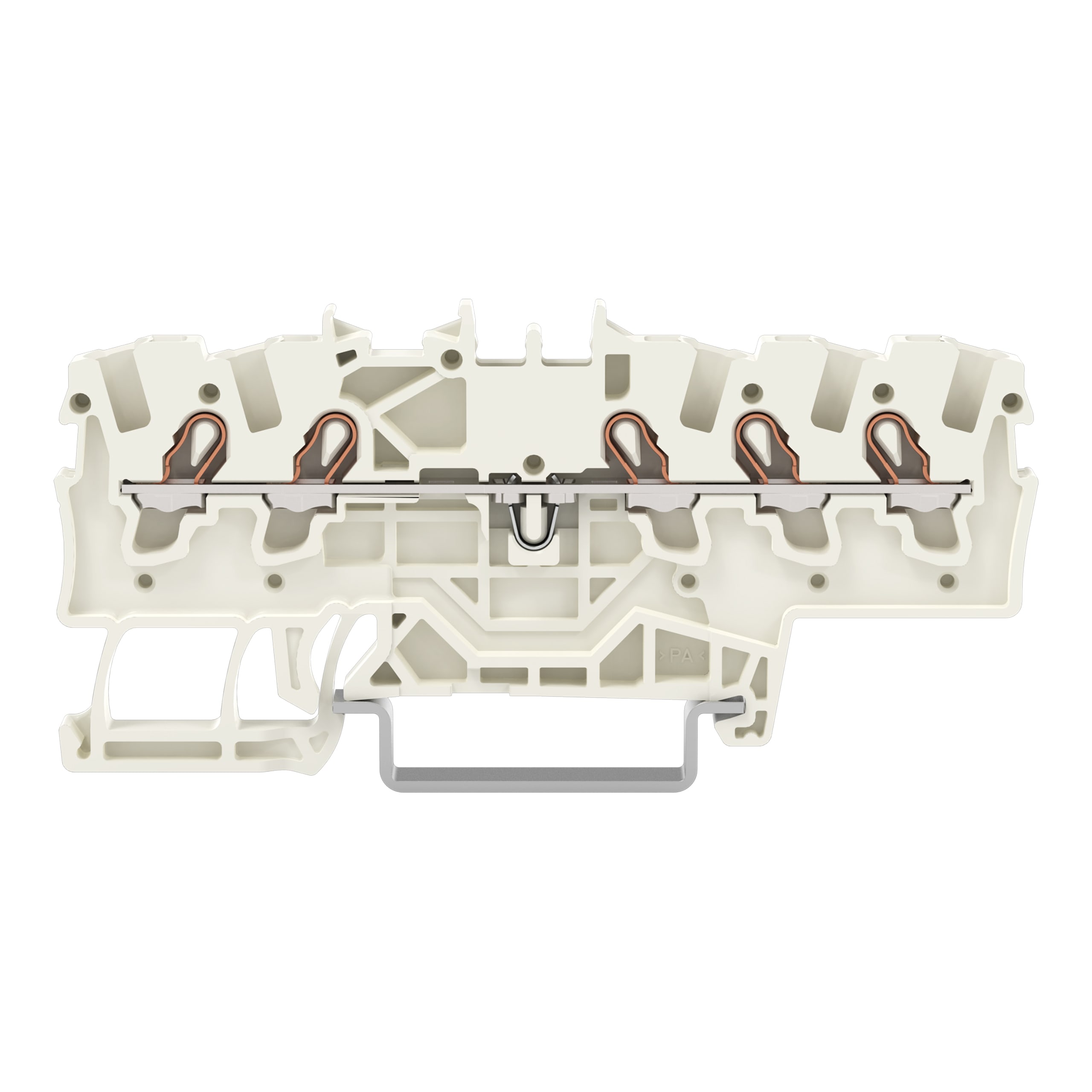 Wago Contact - Borne de passage pour 5 conducteurs avec ouverture de manip. 1,5mm², blanc