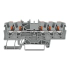 Wago Contact - Borne de passage pour 5 conducteurs avec poussoir 1,5mm², gris