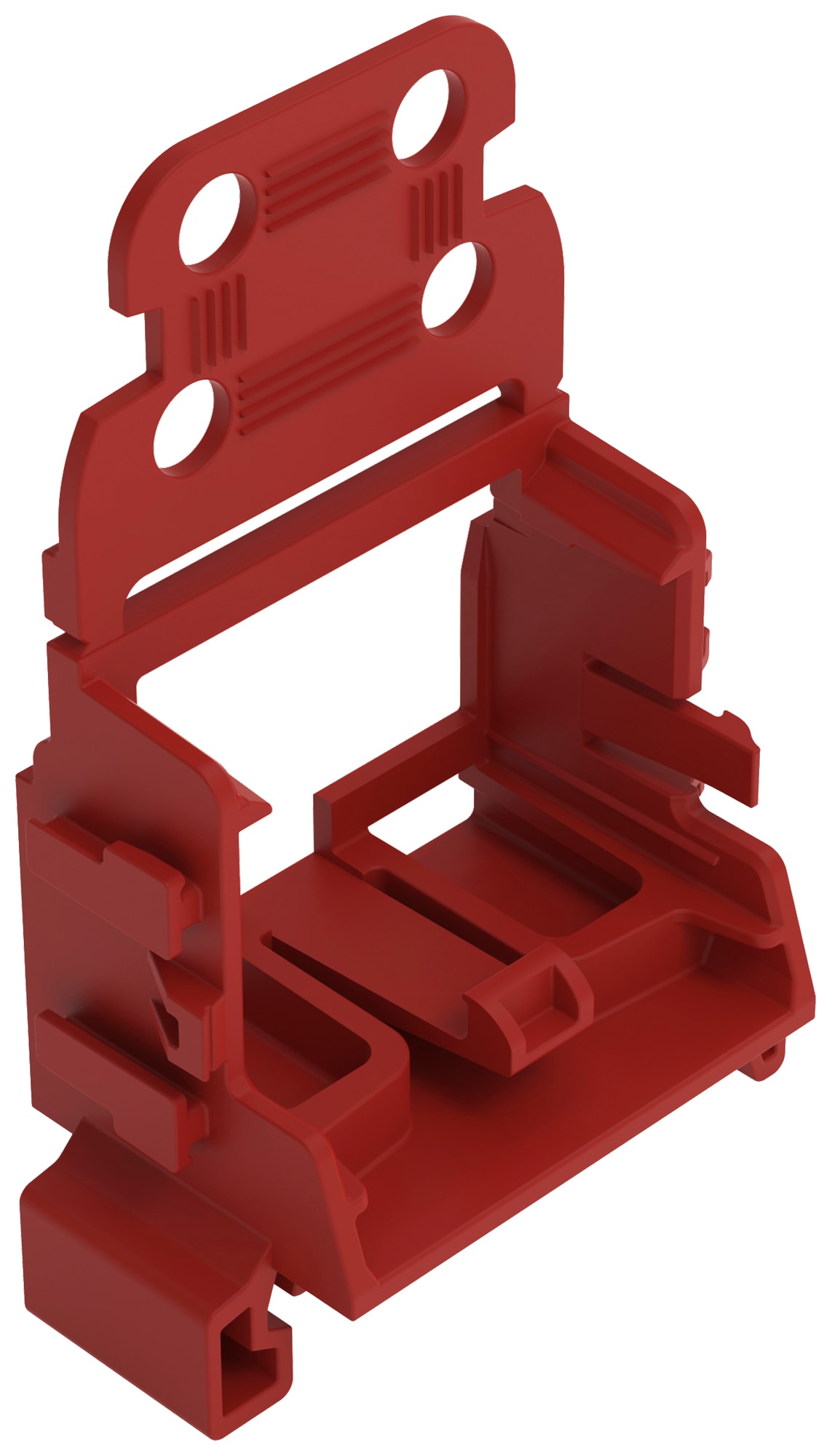 Wago Contact - Adaptateur de fixation avec décharge de pour bornes à 10 cond. Série 221 - rouge