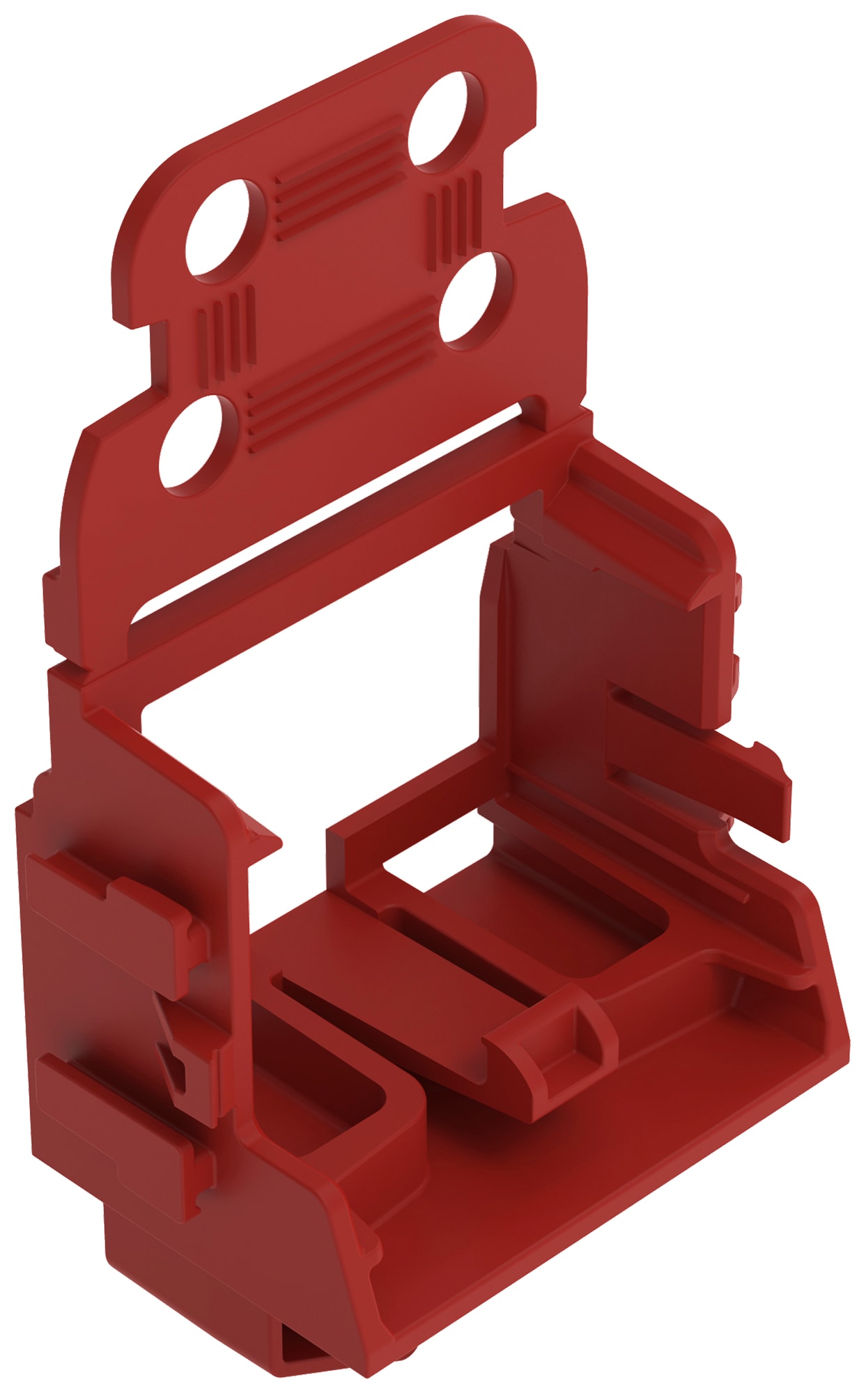 Wago Contact - Adaptateur de fixation avec décharge de pour bornes à 10 cond. Série 221 - rouge