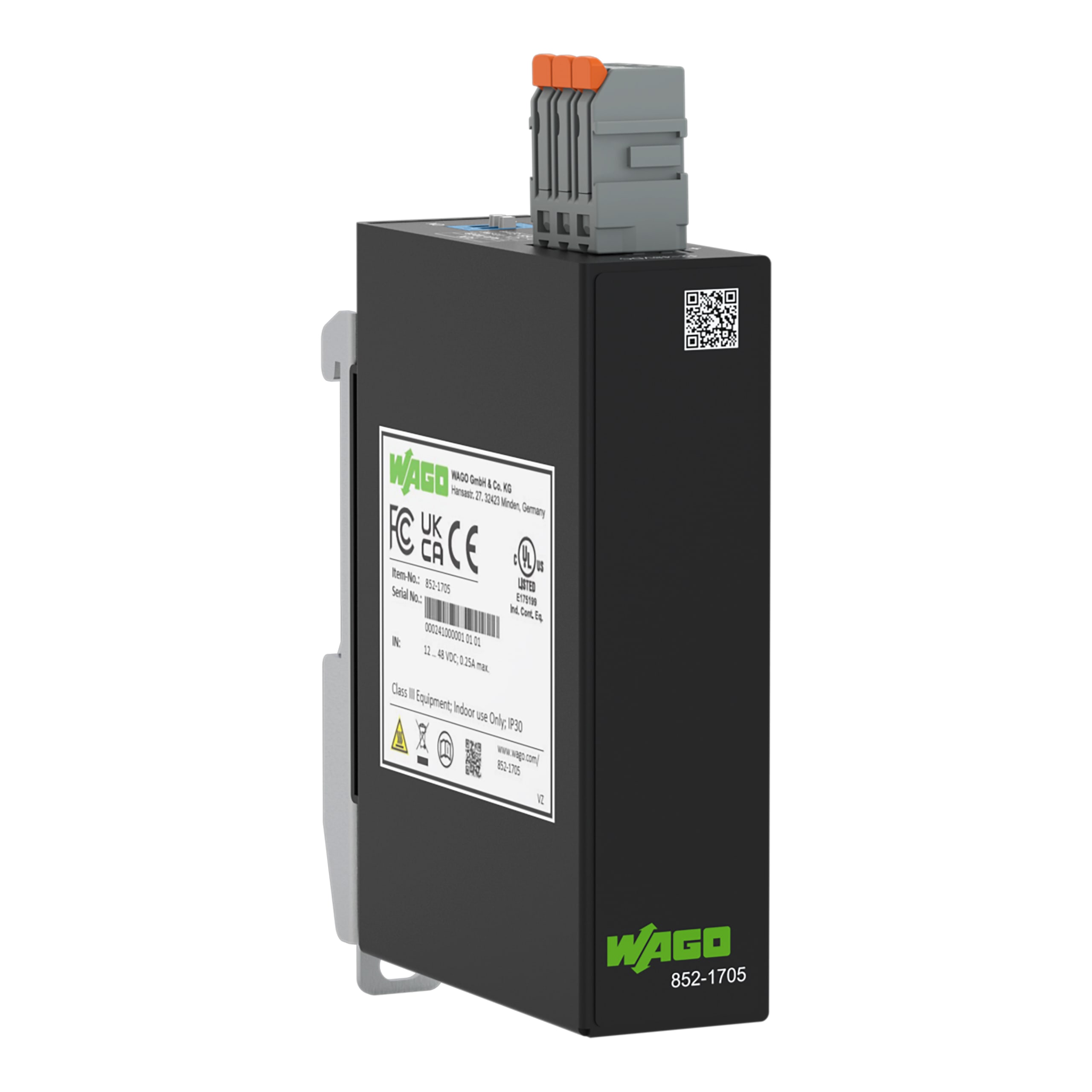 Wago Contact - Convertisseur média, Single Pair Ethernet (SPE) / Ethernet 10 Mbit/s, 12-48 V DC