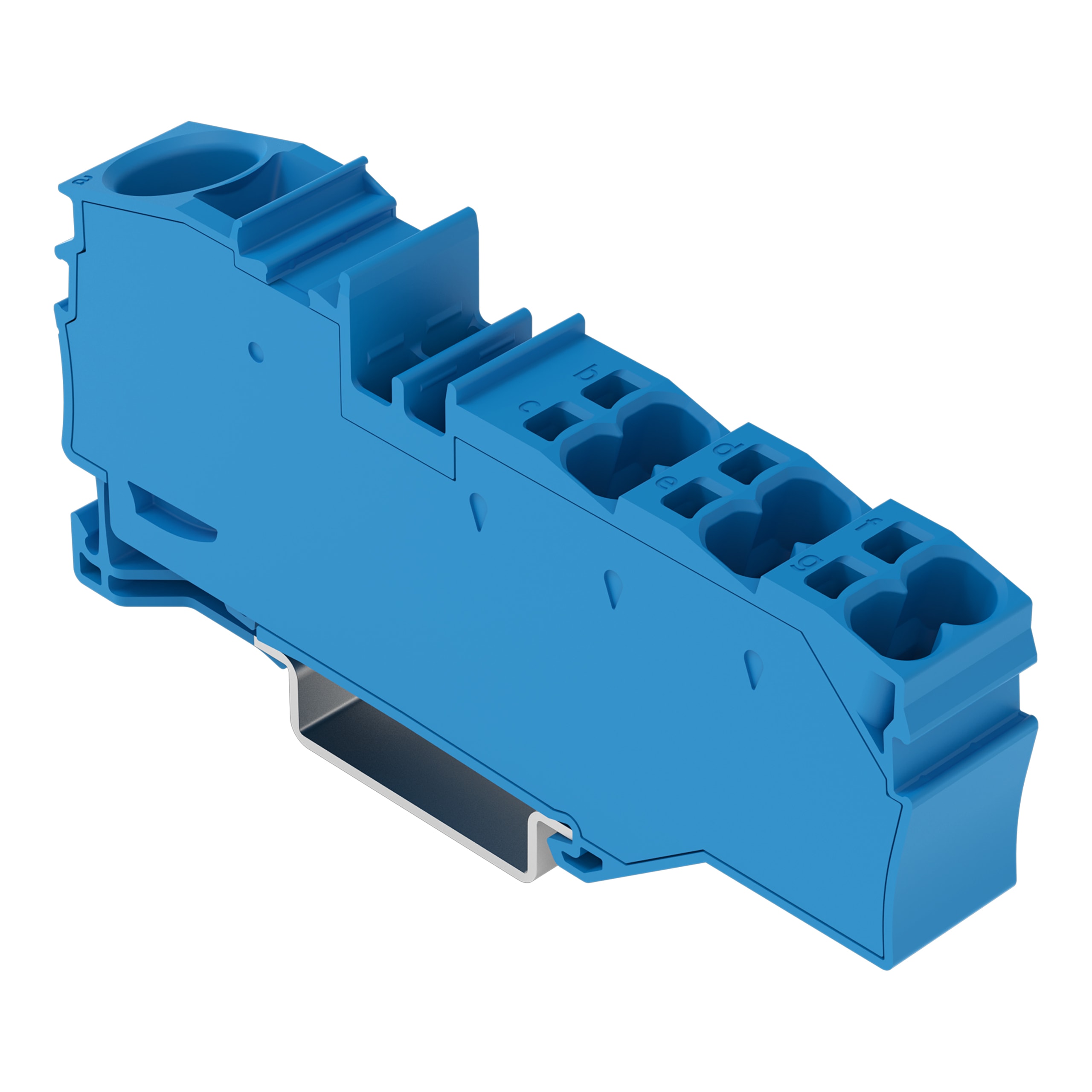 Wago Contact - Borne de distribution avec ouverture de manipulation 1x16 mm² 6x4 mm² bleu