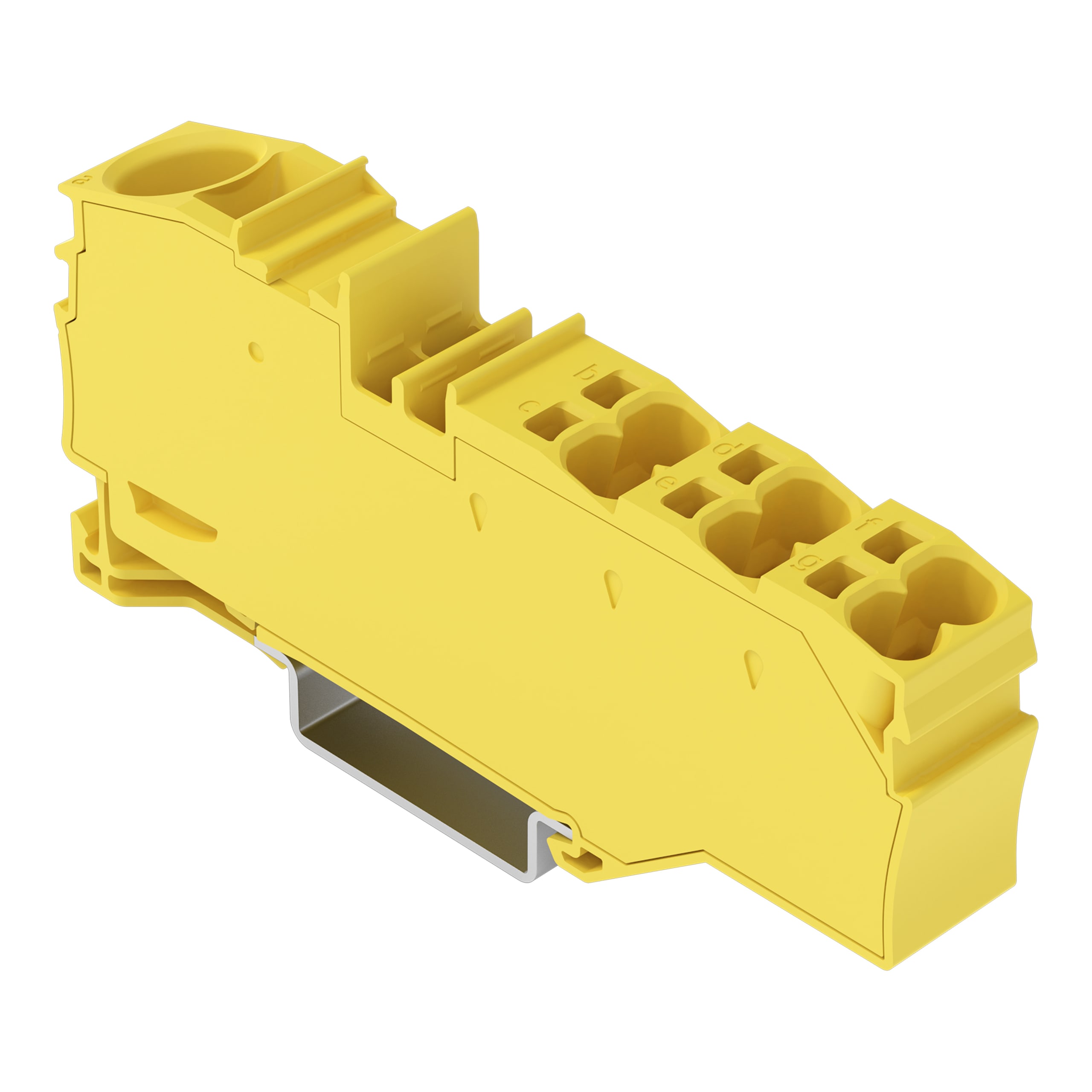Wago Contact - Borne de distribution avec ouverture de manipulation 1x16 mm²  6x4 mm² jaune