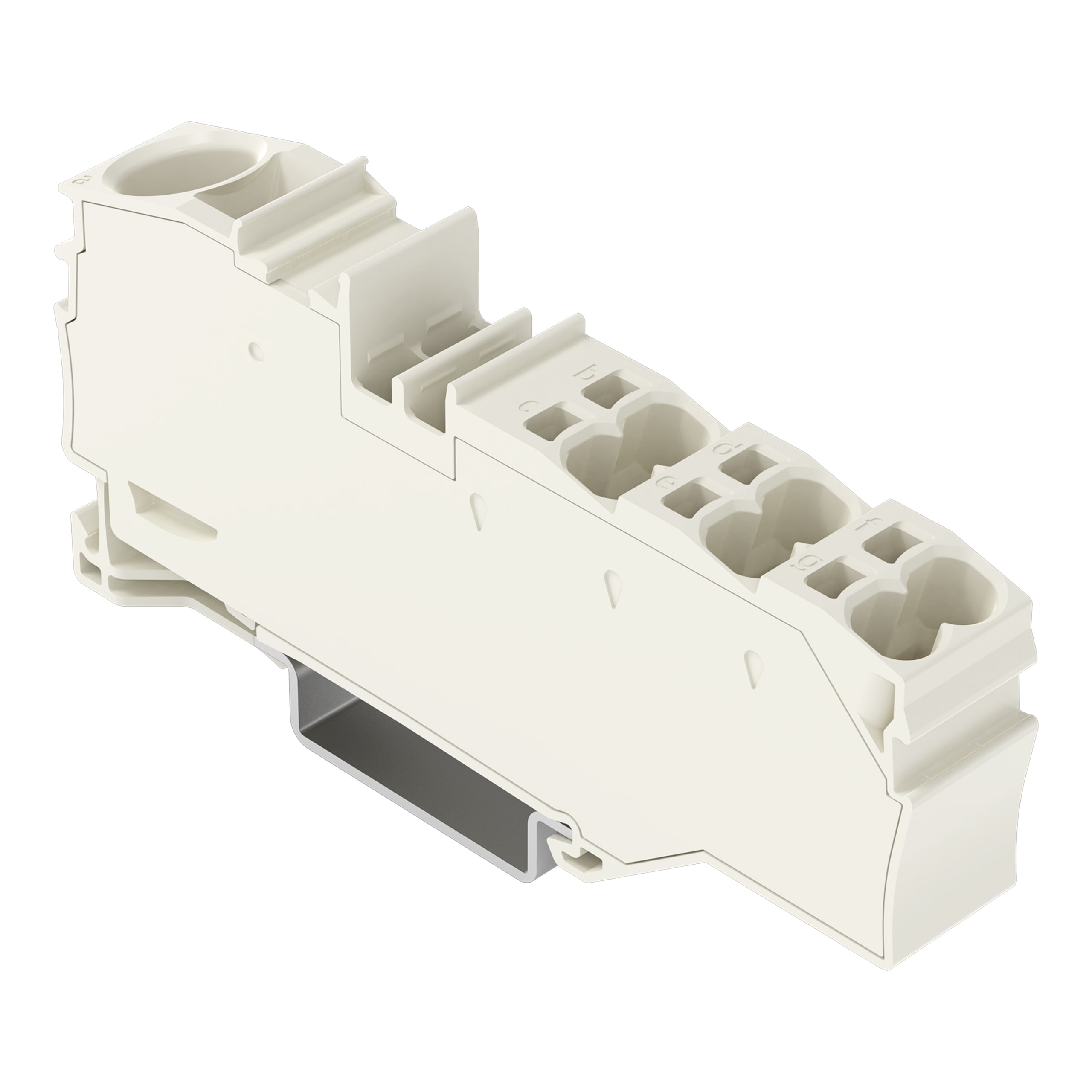 Wago Contact - Borne de distribution avec ouverture de manipulation 1x16 mm² 6x4 mm² blanc