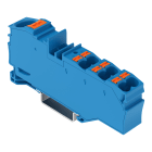 Wago Contact - Borne de distribution avec bouton-poussoir 1x16 mm² 6x4 mm² bleu