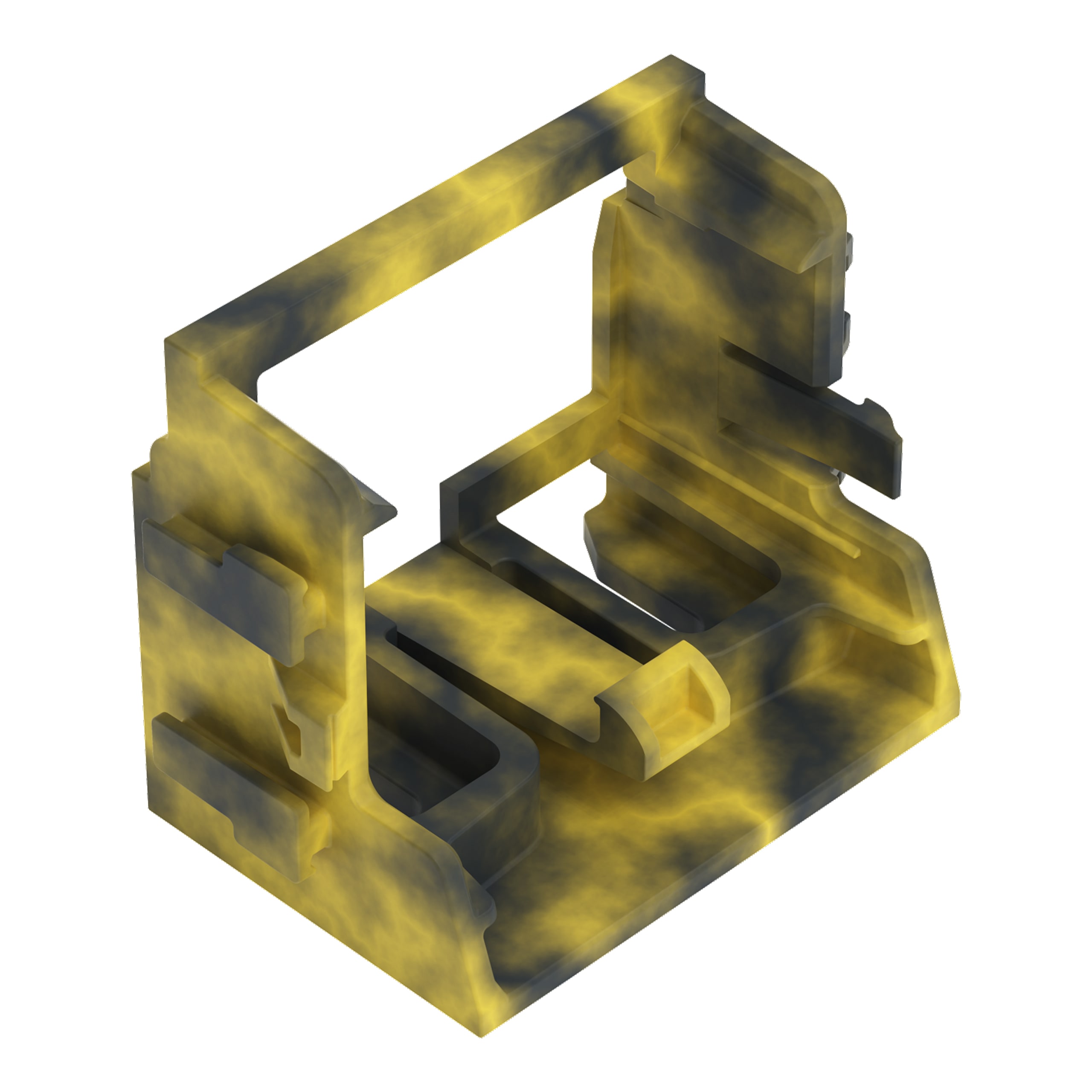 Wago Contact - Adaptateur de fixation pour bornes à 10 conducteurs Série 221 - 4mm²; gris-jaune