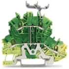 Wago Contact - TOPJOB'S Borne 2 étages pontés 1 (1,5) mm² / Vert-Jaune / Support