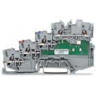 Wago Contact - Borne pour capteurs NPN, 4 conducteurs- LED - PE isolé Rail