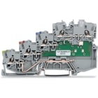 Wago Contact - Borne pour capteurs PNP, 4 conducteurs- LED - PE racc Rail