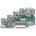 Wago Contact - Borne pour capteurs NPN, 4 conducteurs- LED - PE racc Rail