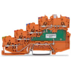 Wago Contact - Borne d'alimentation pour capteurs 4 conducteurs- LED - PE racc Rail