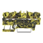 Wago Contact - Borne de passage pour 4 conducteurs 1,5mm², gris foncé-jaune