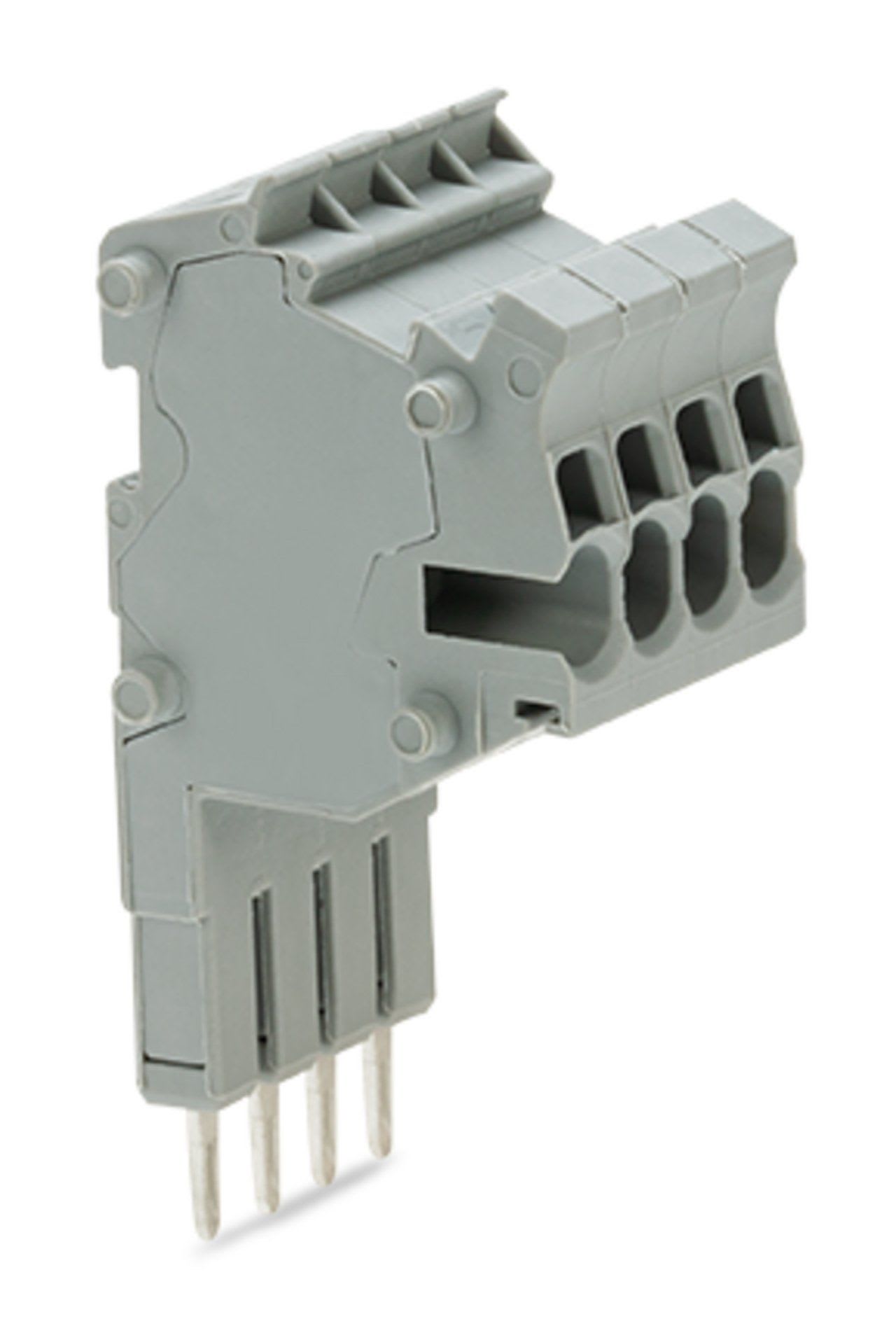 Wago Contact - TOPJOB'S Barrette de connecteurs modulaires 1,5 (2,5) mm² / 4 pôles / Gris