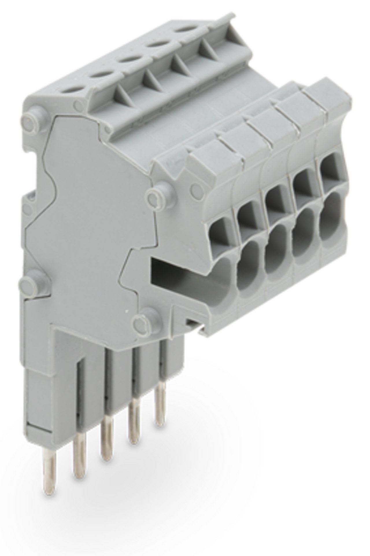 Wago Contact - TOPJOB'S Barrette de connecteurs modulaires 1,5 (2,5) mm² / 5 pôles / Gris