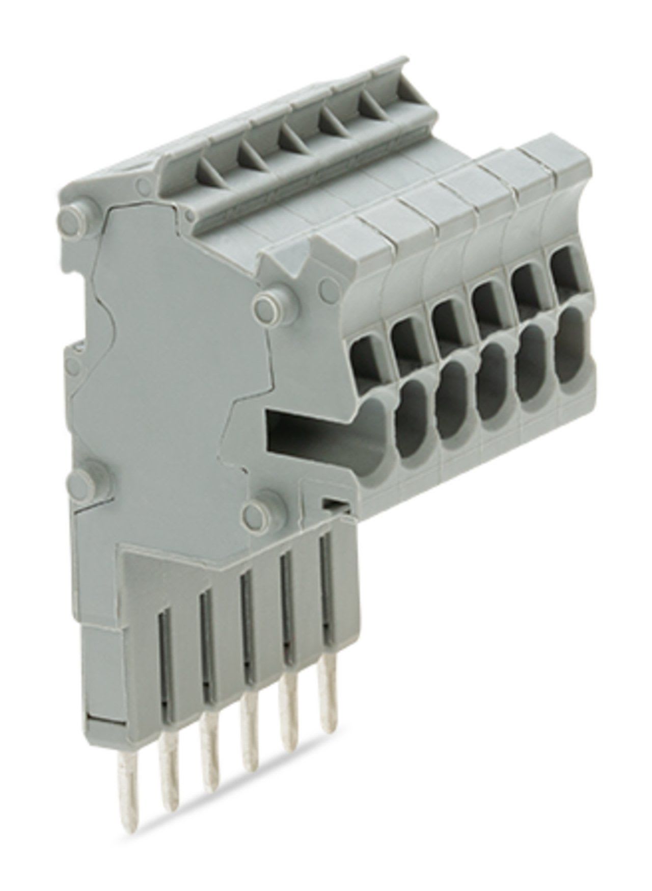 Wago Contact - TOPJOB'S Barrette de connecteurs modulaires 1,5 (2,5) mm² / 6 pôles / Gris