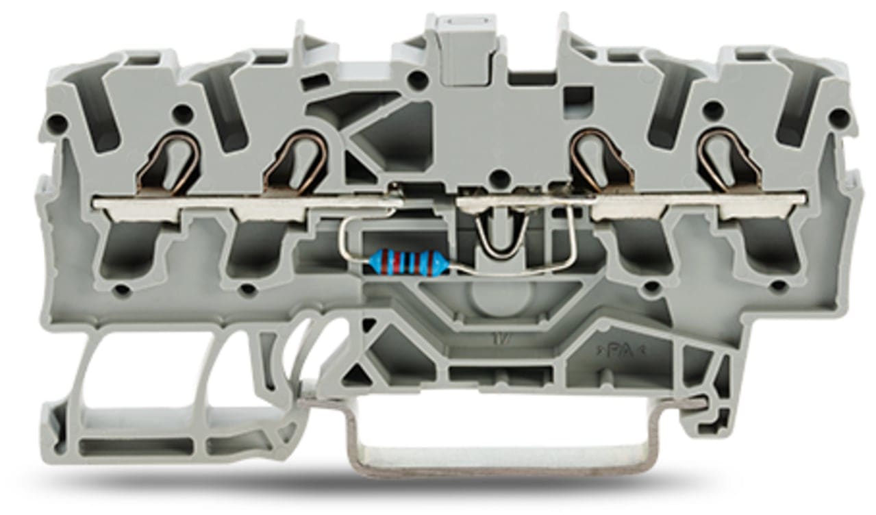 Wago Contact - Borne de composant 4 conducteurs, gris