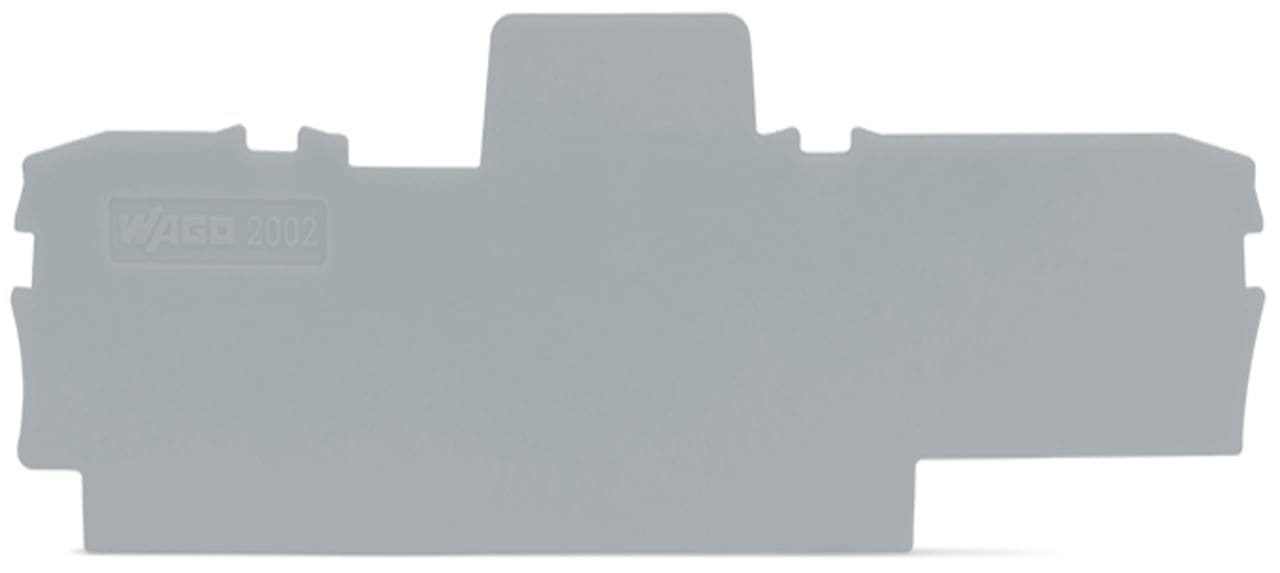 Wago Contact - Plaque d'extrémité et intermédiaire épaisseur 1 mm, gris