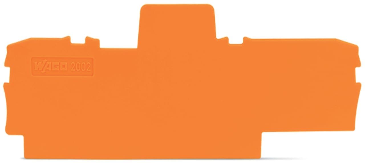 Wago Contact - Plaque d'extrémité et intermédiaire épaisseur 1 mm, orange