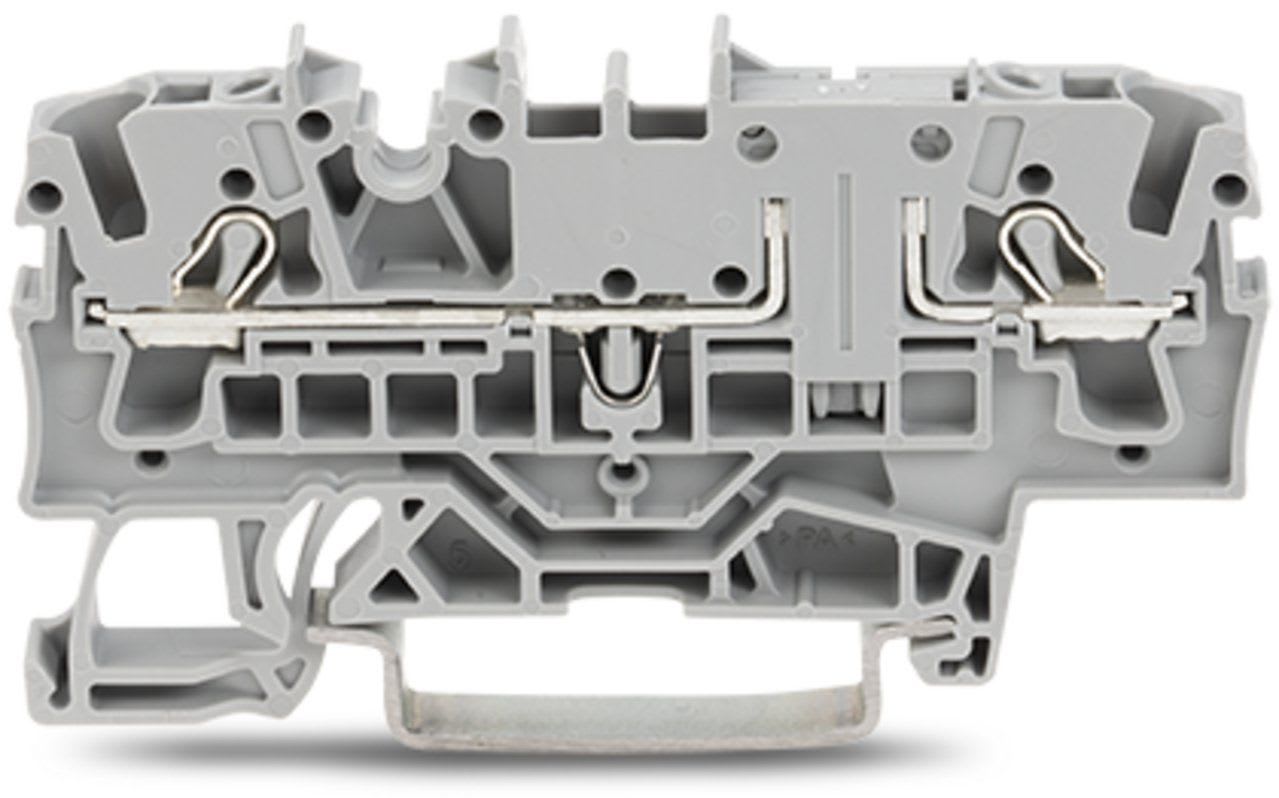 Borne De Passage WAGO 2002-1401 5.20 Mm Ressort De Traction Affectation L Gris 1 Pc S 730729