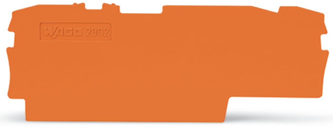 Wago Contact - Plaque d'extrémité et intermédiaire épaisseur 1 mm, orange
