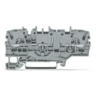 Wago Contact - Borne de base pour 2 conducteurs gris