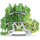 Wago Contact - TOPJOB'S Borne 2 étages pontés 2,5 (4) mm² / Vert-Jaune
