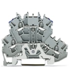 Wago Contact - Borne à deux étages Borne de raccordement de tresse de b, gris