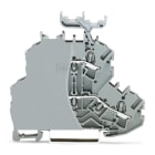 Wago Contact - Borne à deux étages Borne de passage / passage, gris