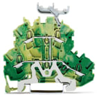 Wago Contact - TOPJOB'S Borne 2 étages pontés 2,5 (4) mm² / Vert-Jaune / Support