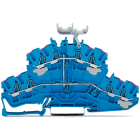 Wago Contact - TOPJOB'S Borne 2 étages pontés 4C / 2,5 (4) mm² / Bleu / Support