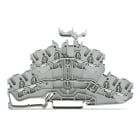 Wago Contact - TOPJOB'S Borne 2 étages 4C / 2,5 (4) mm² / Gris-Gris / Support