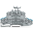 Wago Contact - TOPJOB'S Borne 2 étages 4C / 2,5 (4) mm² / Bleu-Gris / Support