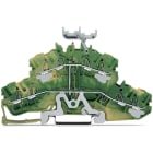 Wago Contact - TOPJOB'S Borne 2 étages pontés 4C / 2,5 (4) mm² / Vert-Jaune / Support