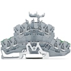 Wago Contact - Borne à deux étages pour 4 conducteu Borne de protection/passage, gris