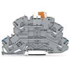 Wago Contact - Borne sectionnable à 2 étages avec sectionneur pivotant, gris