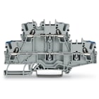 Wago Contact - Borne à deux étages Borne de passage / passage, gris, N/L