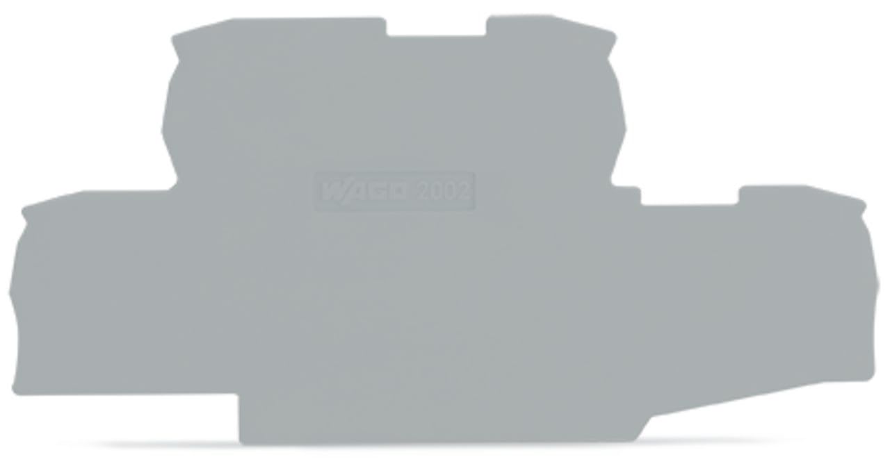 Wago Contact - Plaque d'extrémité épaisseur 0,8 mm, gris