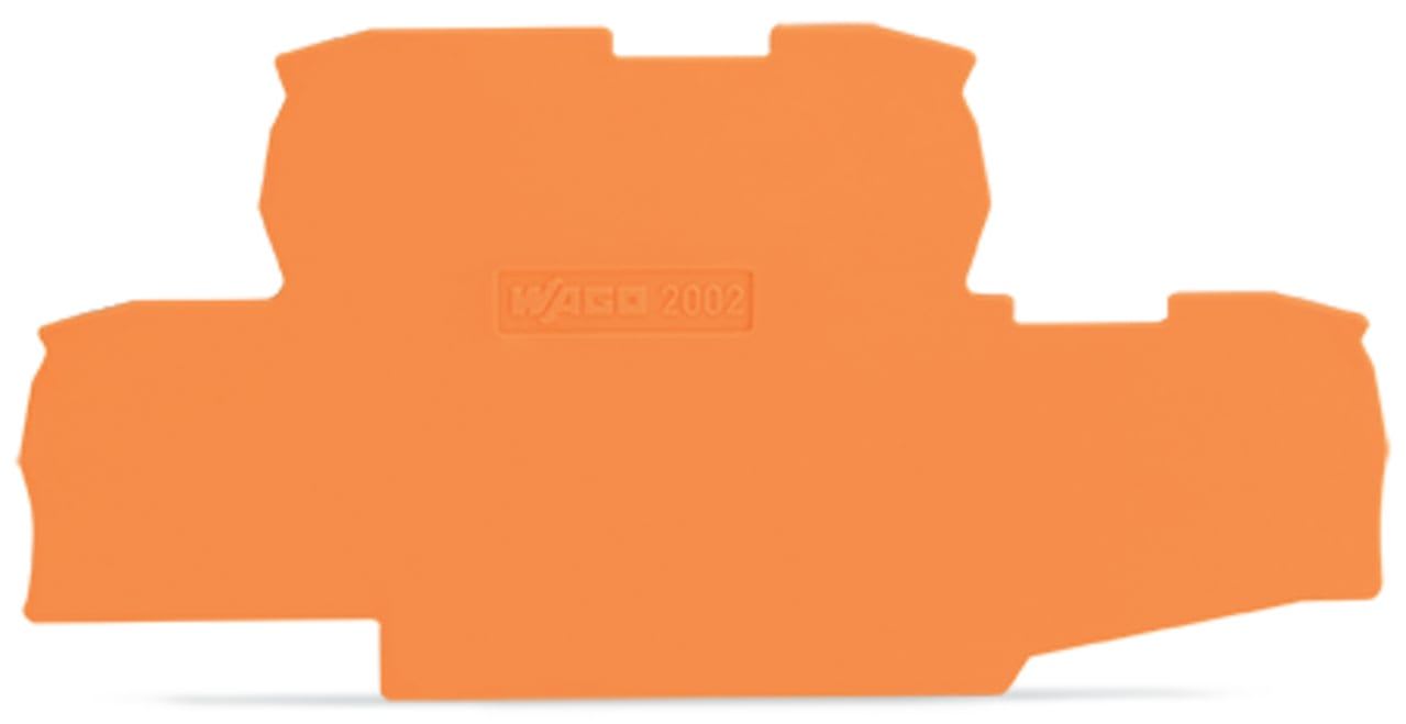 Wago Contact - Plaque d'extrémité épaisseur 0,8 mm, orange