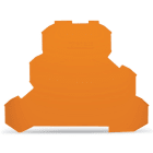 Wago Contact - TOPJOB'S Plaque d'extrémité et intermédiaire 3 étages / Orange